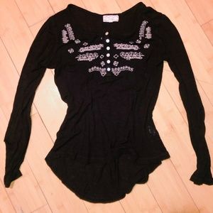 Pink Rose l/s shirt SZ S